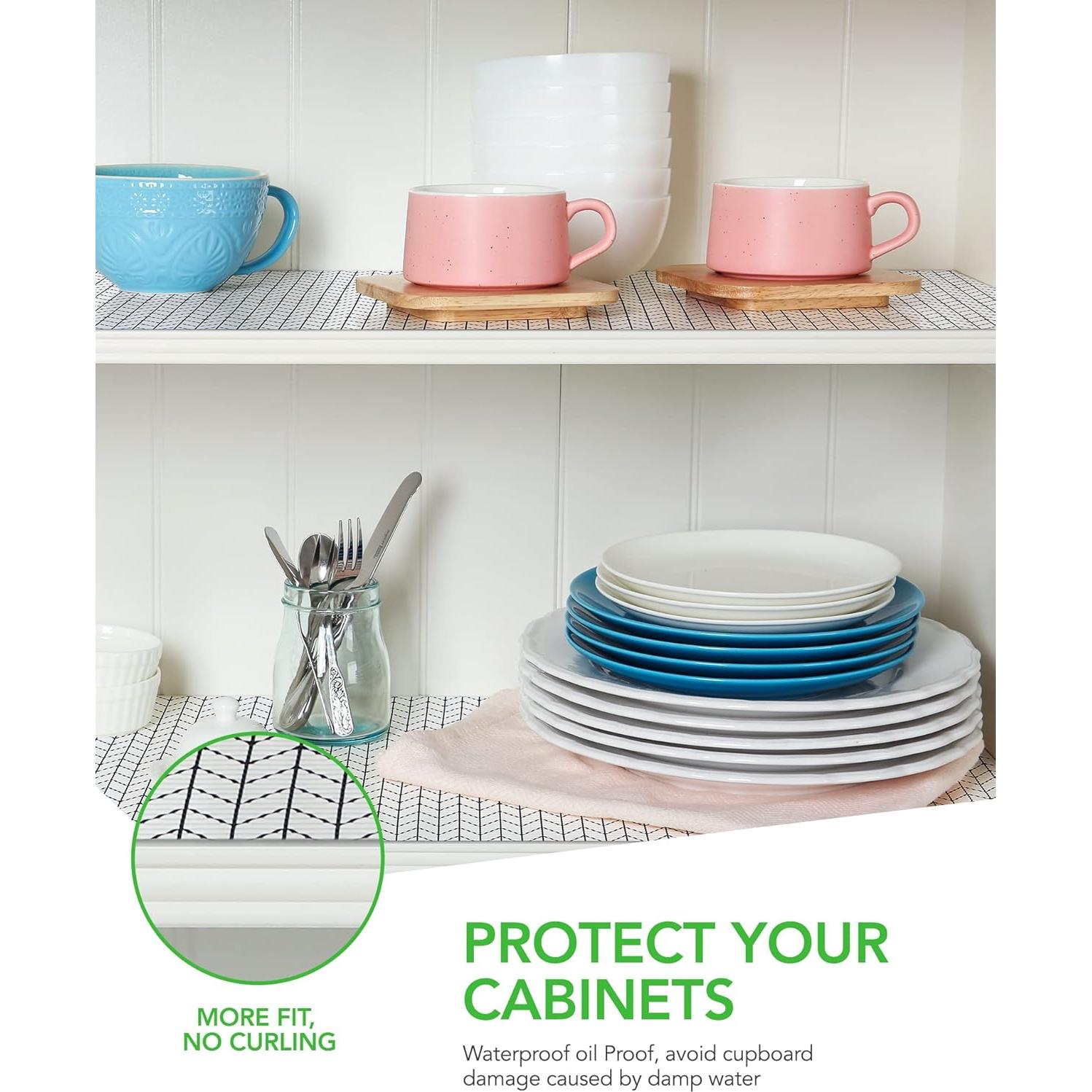 Forro de Estante Antideslizante Jersow 30.48x61 cm Blanco