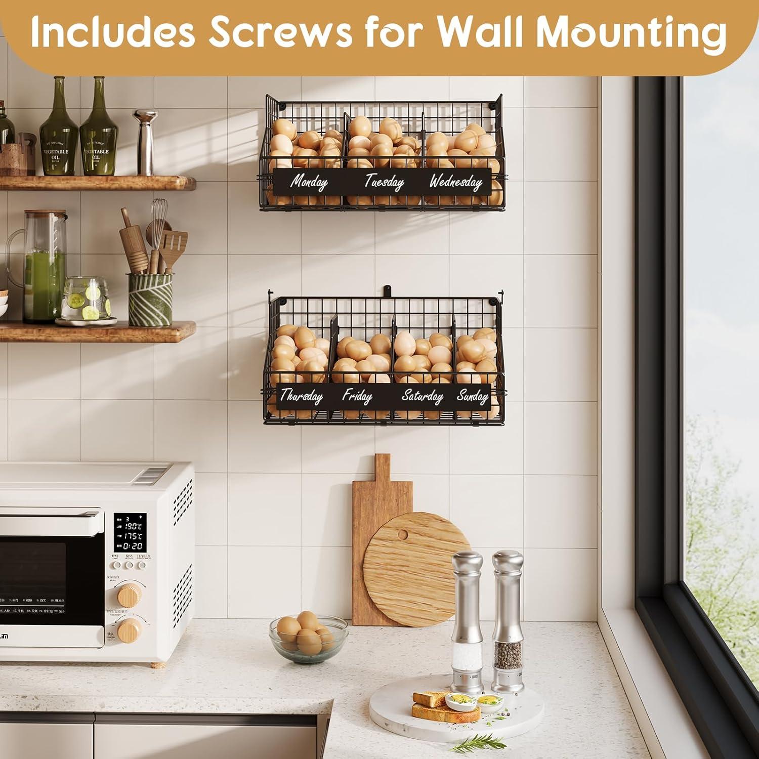 Soporte para Huevos Frescos keomaisyto con 5 Divisores Ajustables