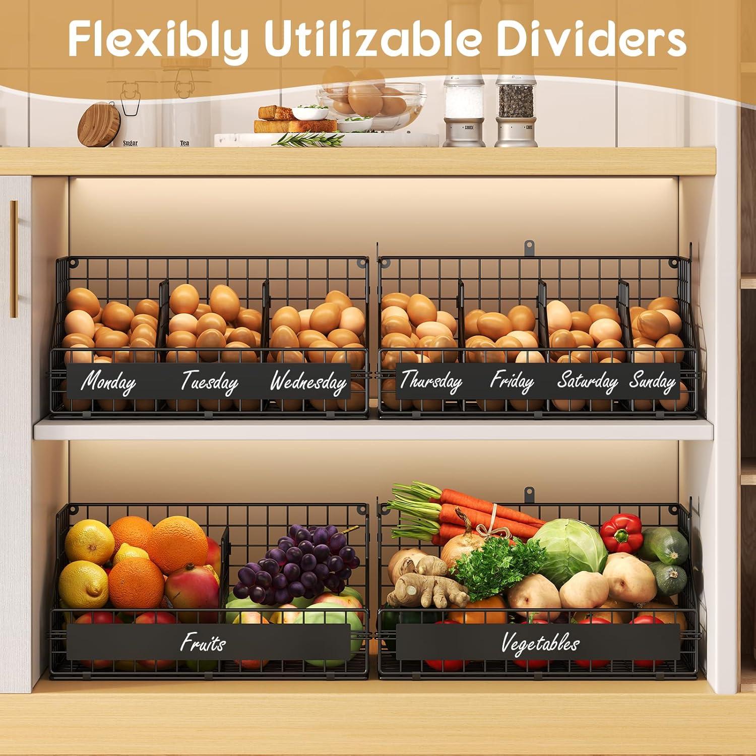 Soporte para Huevos Frescos keomaisyto con 5 Divisores Ajustables