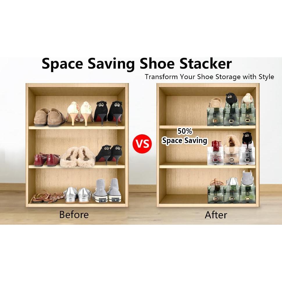 Organizador de Zapatos Yes!Fresh 3 Niveles Transparente 2 Paquete