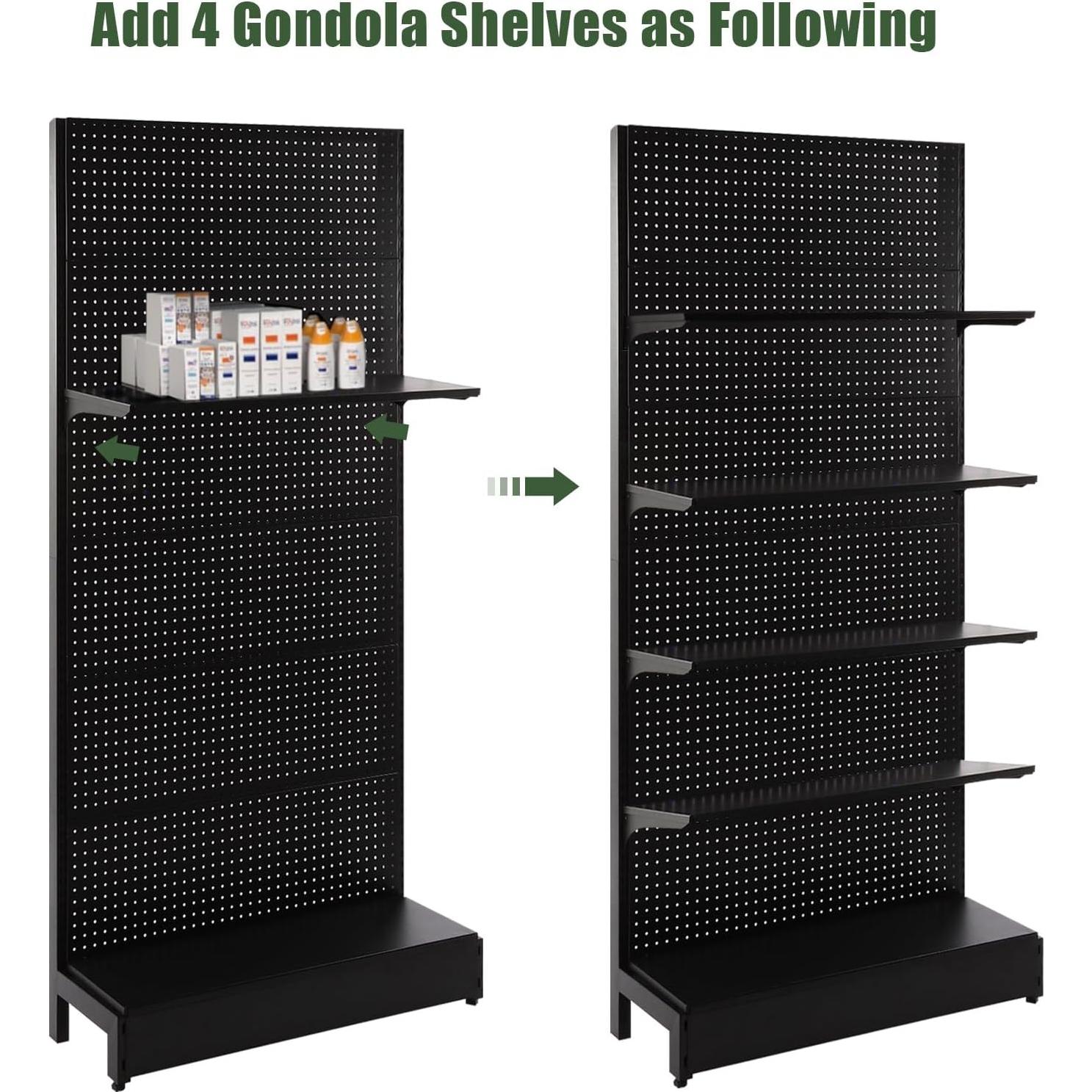 Soporte de Exhibición NectaCol Pegboard 94x196 cm Negro