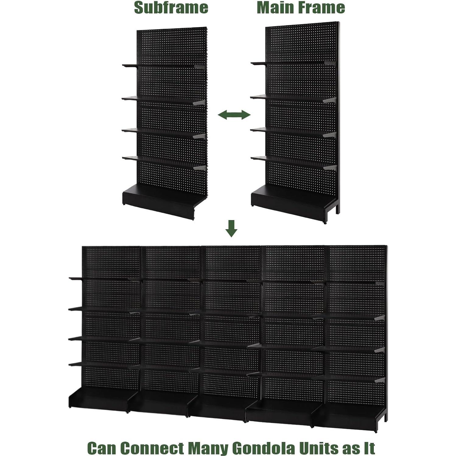 Soporte de Exhibición NectaCol Pegboard 94x196 cm Negro
