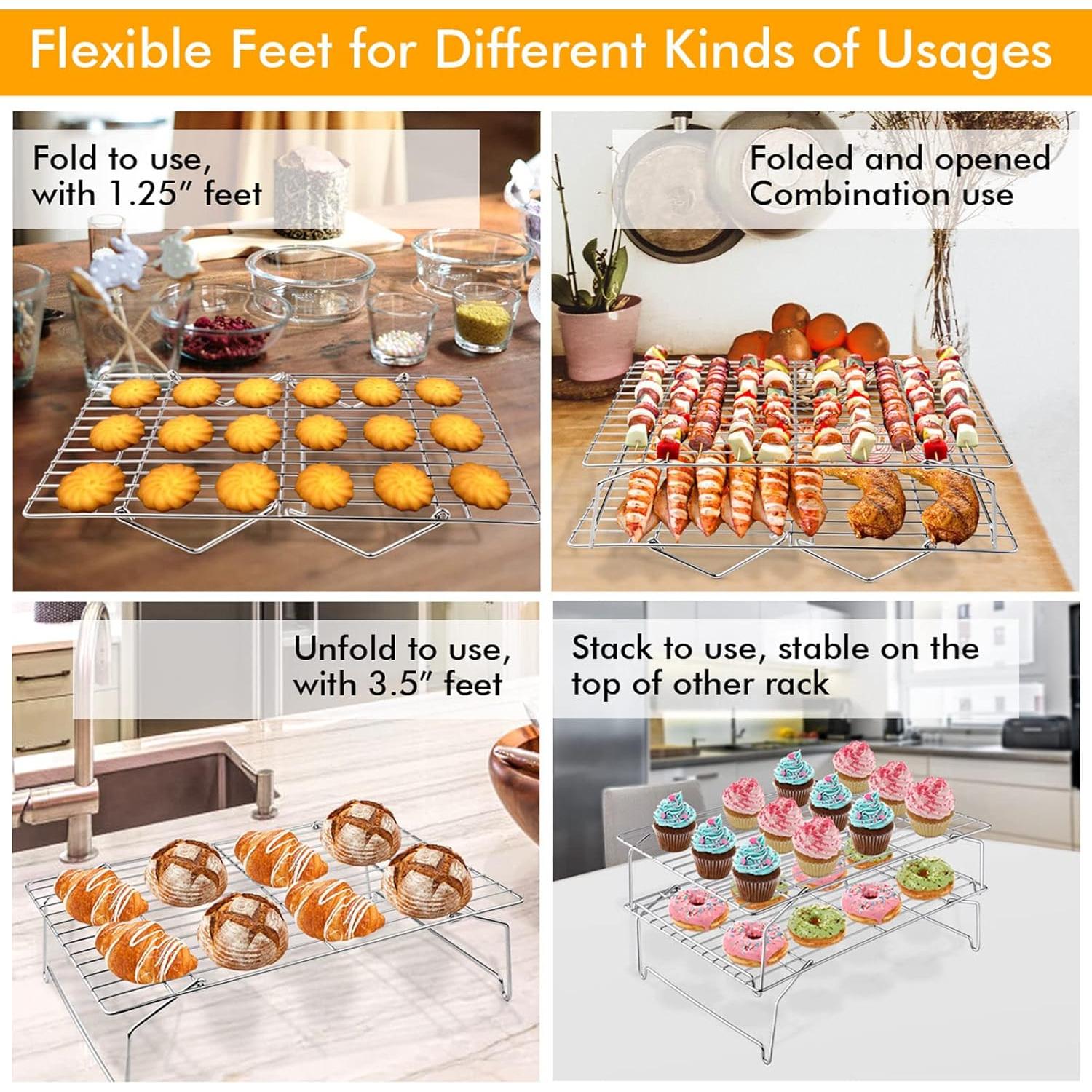 Rejilla de Enfriamiento Apilable TeamFar 38.1x25.9 cm Acero Inoxidable