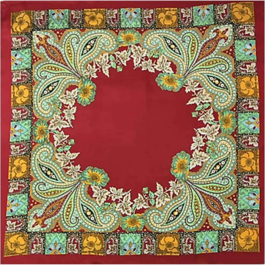 Bufanda Bandana Cowboy Wild Rag 100% Seda Charmeuse 87.6 cm