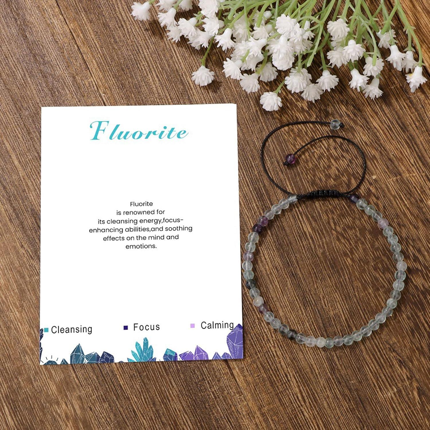 Tobillera de Perlas de Amatista Hecha a Mano para Mujeres