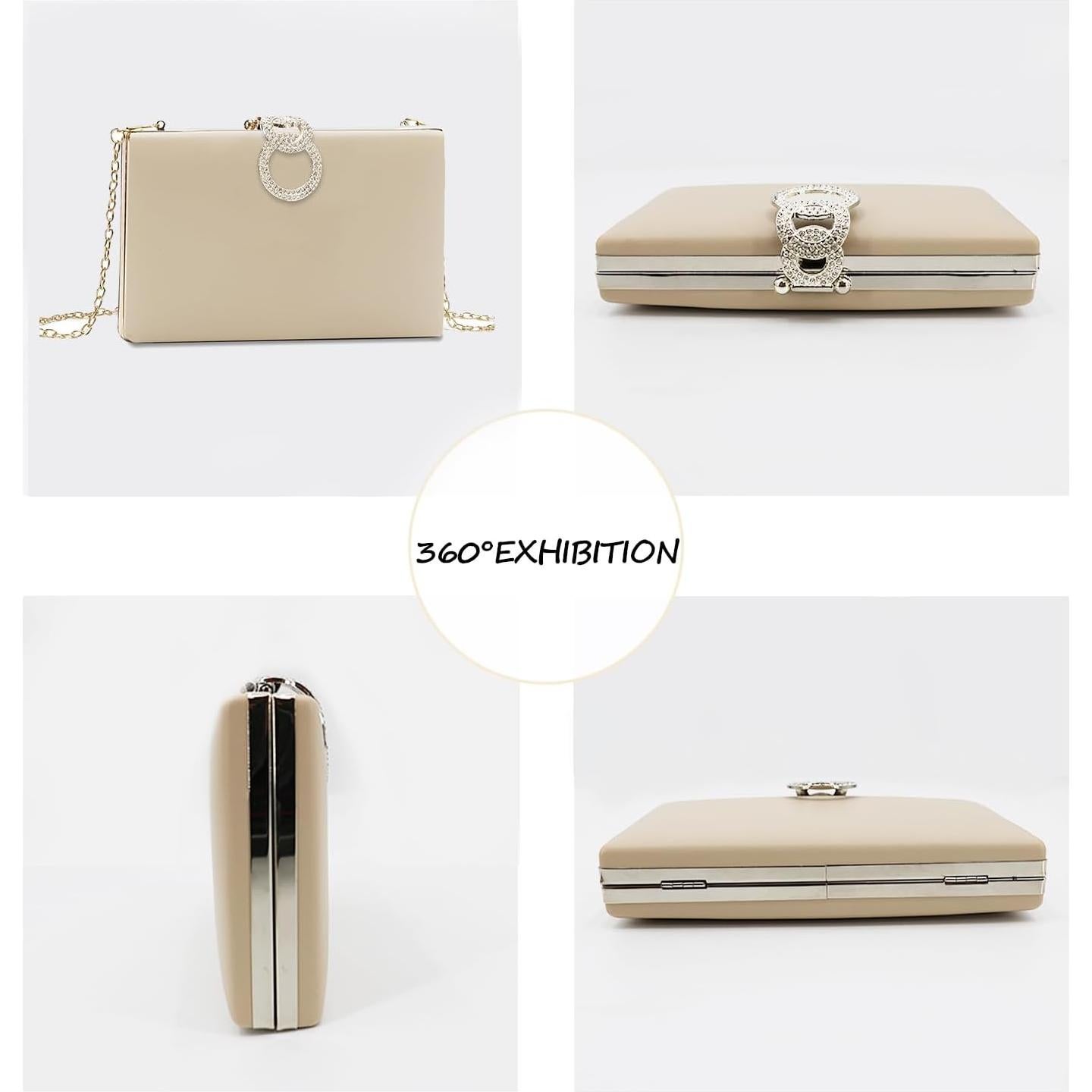 Bolso de Noche Clutch Nude para Mujeres - Elegante y Versátil