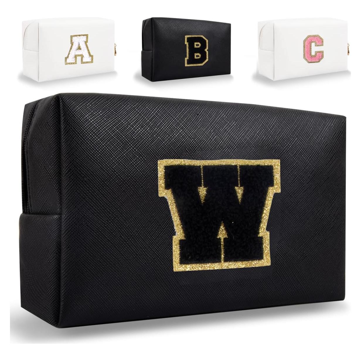 Neceser de Maquillaje Personalizado HENGNI Cuero PU Negro