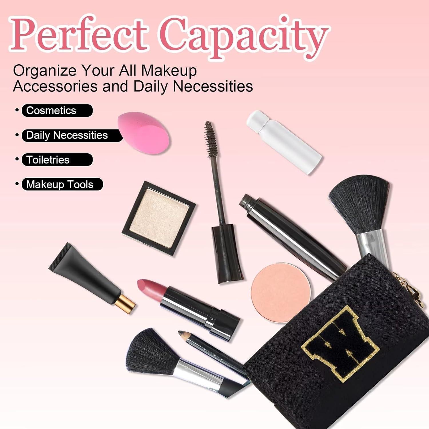 Neceser de Maquillaje Personalizado HENGNI Cuero PU Negro