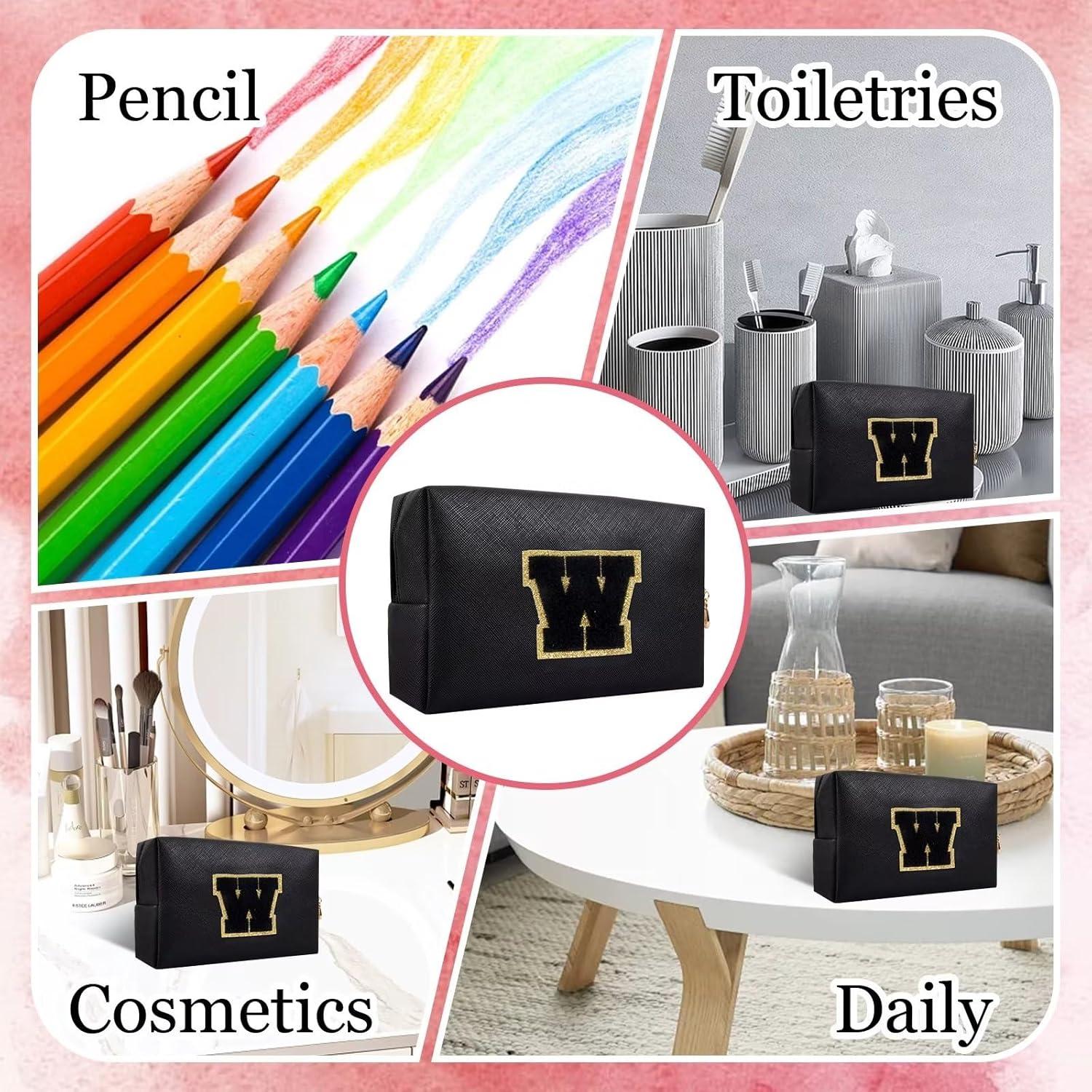 Neceser de Maquillaje Personalizado HENGNI Cuero PU Negro