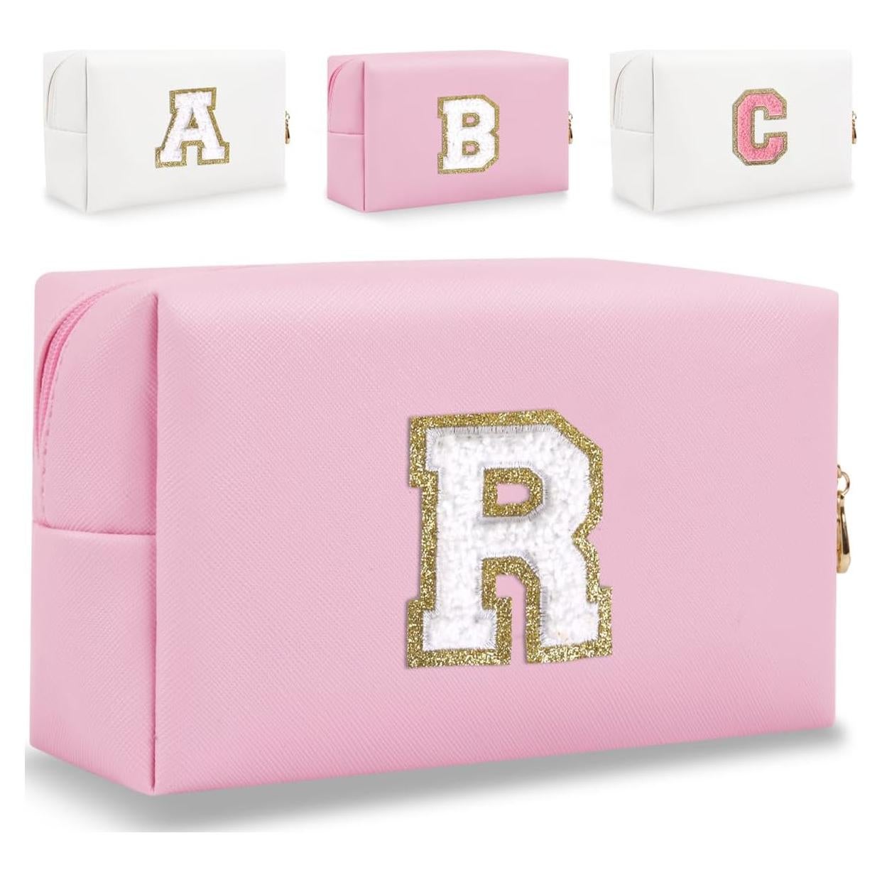 Neceser de Maquillaje Personalizado HENGNI Rosa con Letras