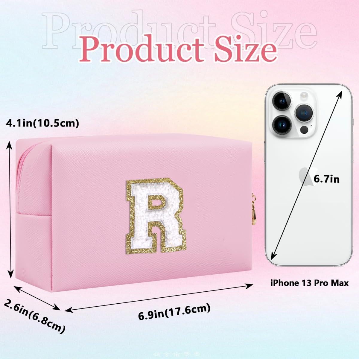 Neceser de Maquillaje Personalizado HENGNI Rosa con Letras