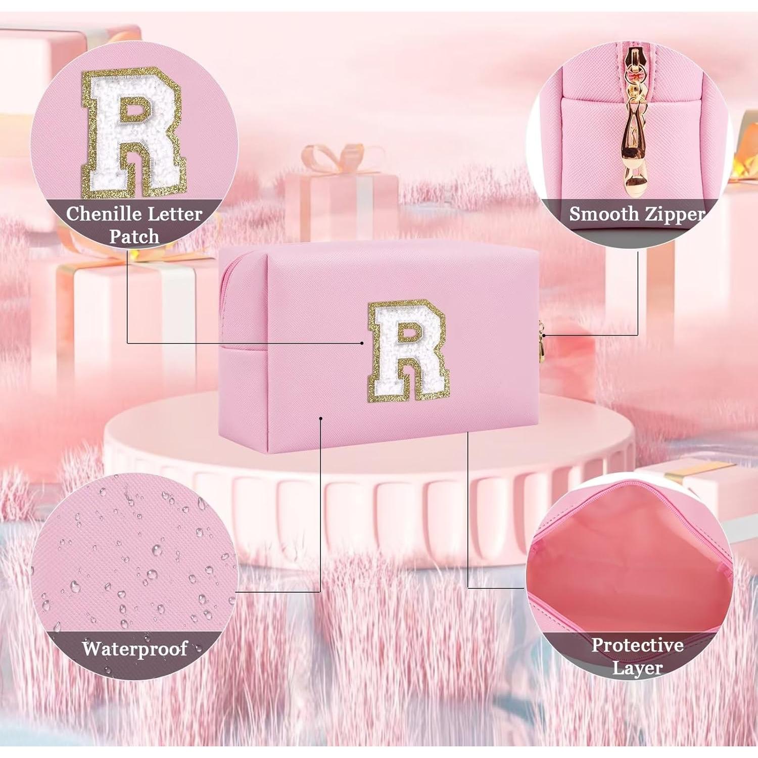 Neceser de Maquillaje Personalizado HENGNI Rosa con Letras