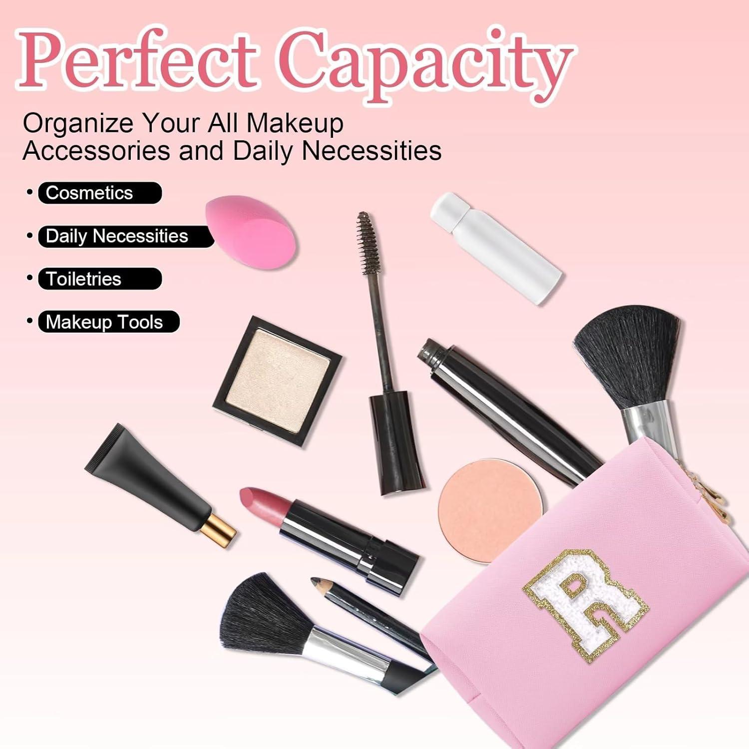 Neceser de Maquillaje Personalizado HENGNI Rosa con Letras