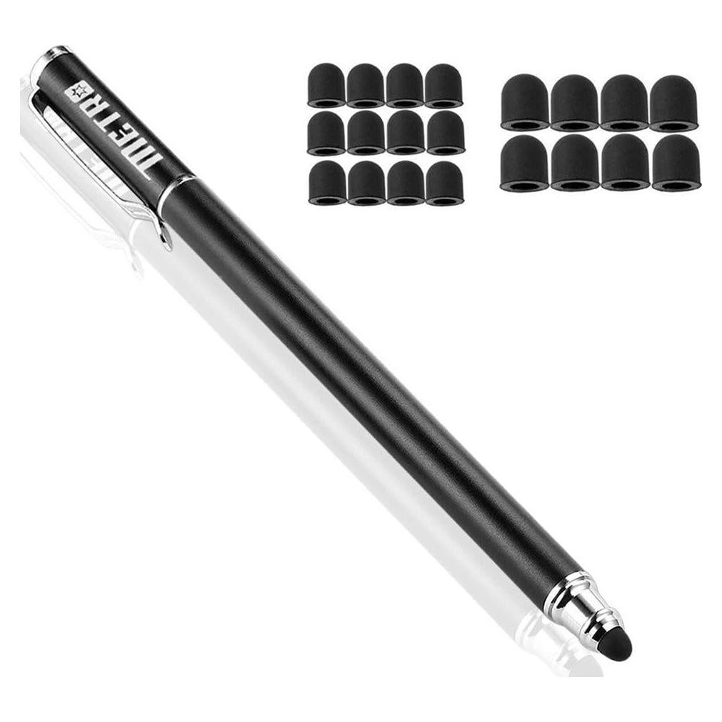 Lápiz Táctil Metro 2-en-1 con 20 Puntas de Goma Reemplazables