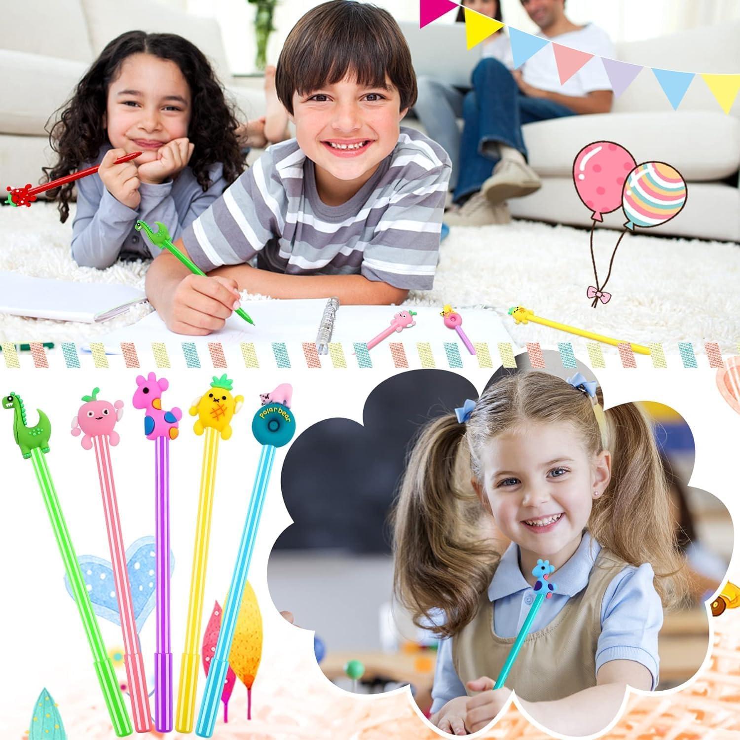 Lápices de Gel SANNIX 20 Piezas Animales y Frutas 0.5mm