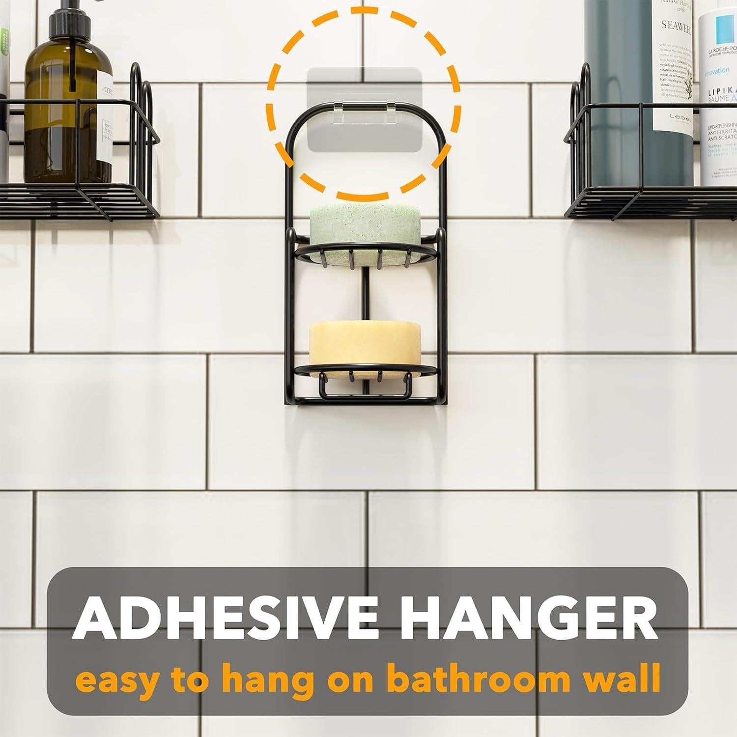 Soporte de Jabón SpaceAid 2 Niveles Acero Inoxidable Negro