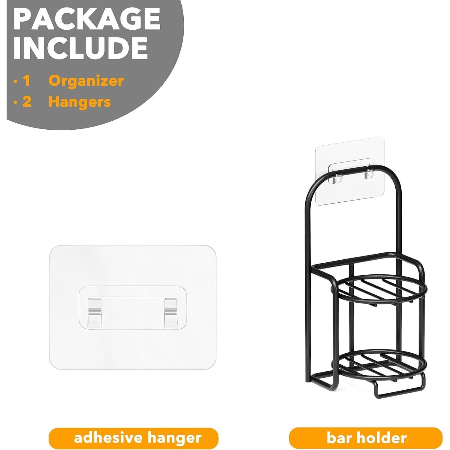 Soporte de Jabón SpaceAid 2 Niveles Acero Inoxidable Negro