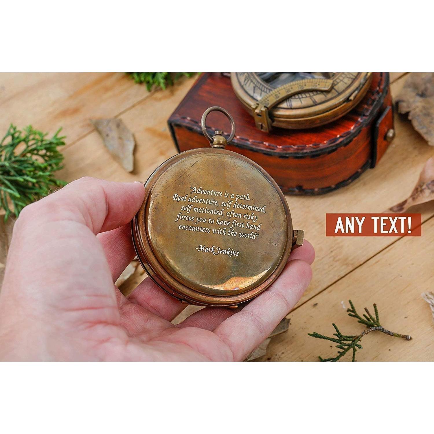 Brújula Náutica Personalizada TheCraftHouse con Caja de Madera