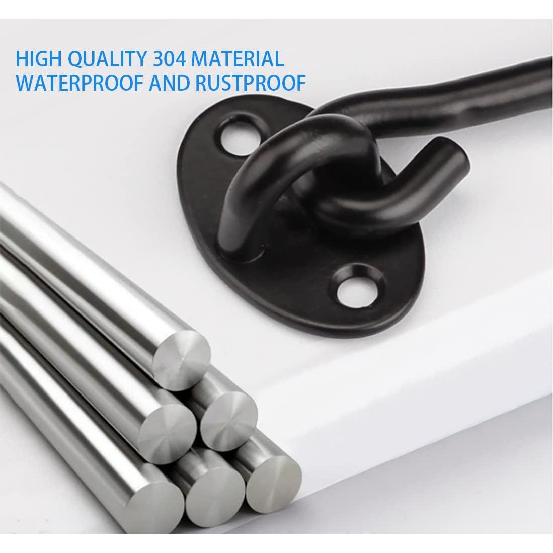 Gancho y Ojo de Privacidad MIKMAYTOO para Puerta de Granero 15.24 CM