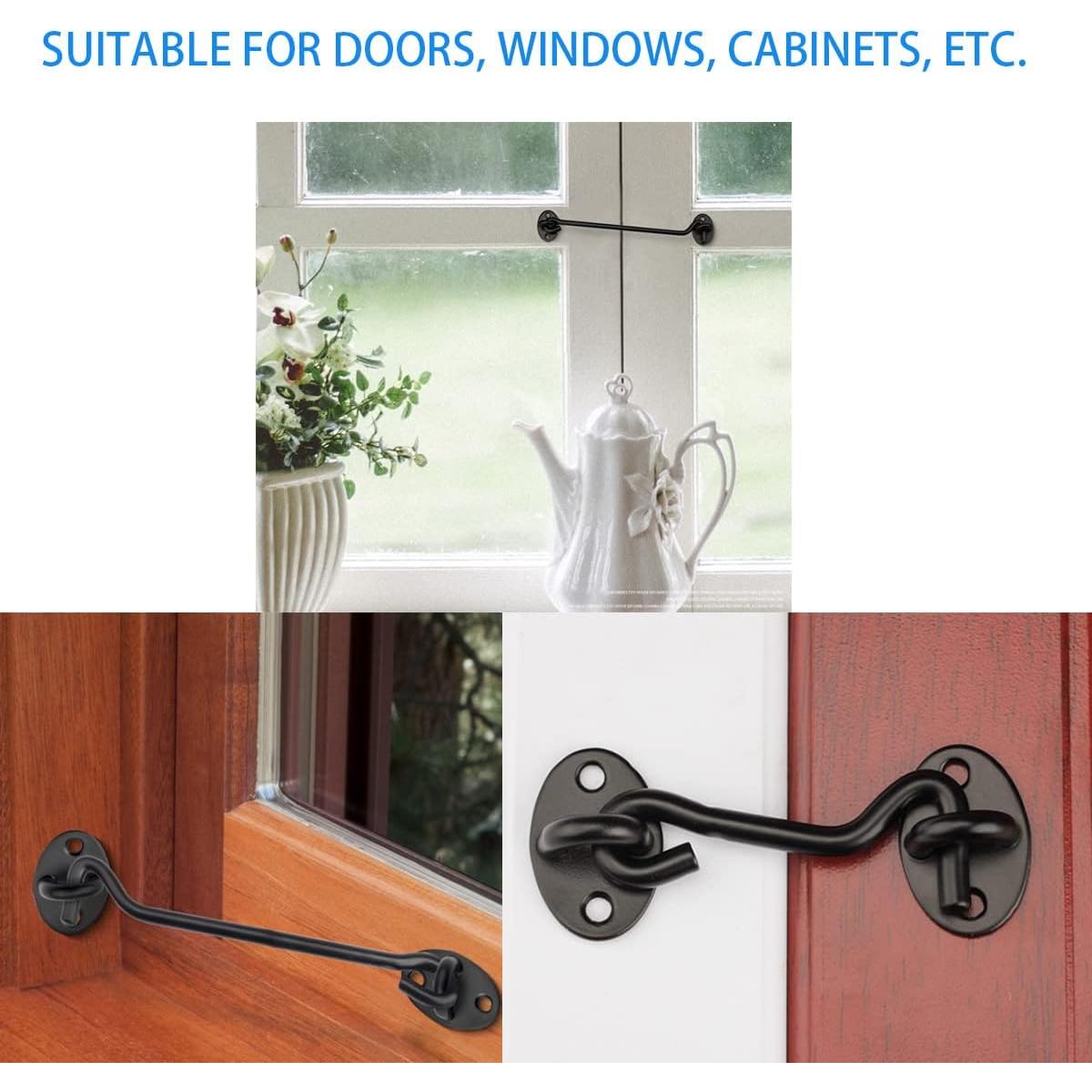 Gancho y Ojo de Privacidad MIKMAYTOO para Puerta de Granero 15.24 CM