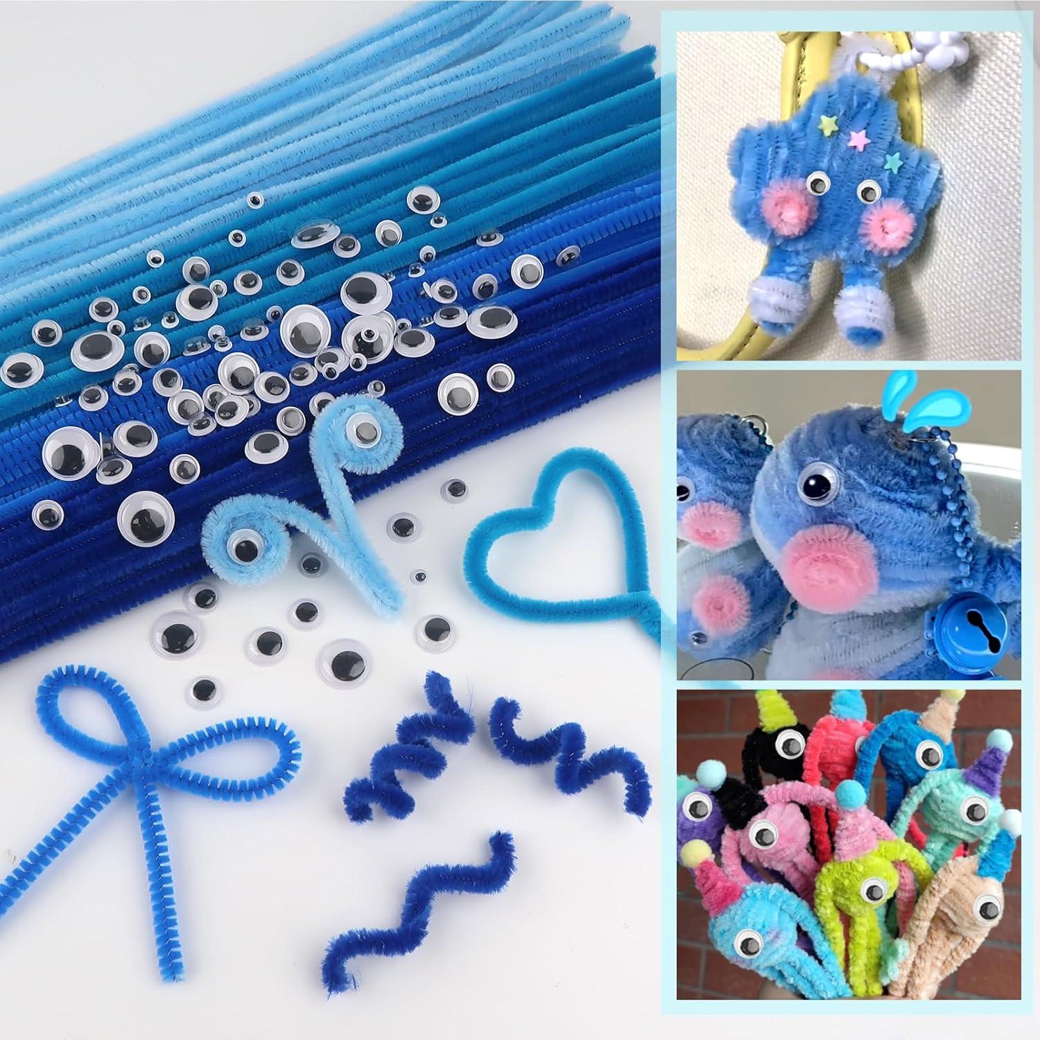 Juego de Suministros para Manualidades TOAOB 200pcs Limpiapipas y Ojos Móviles