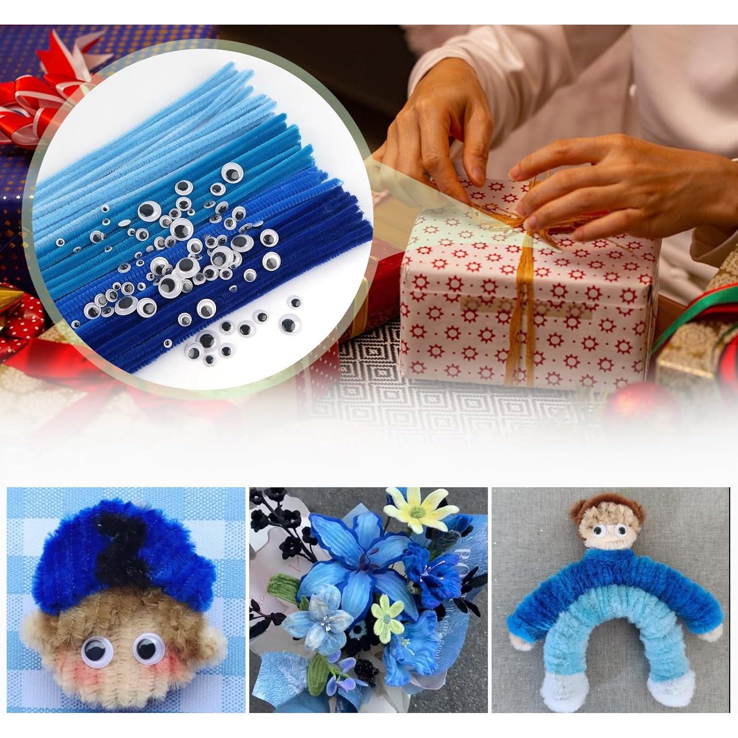 Juego de Suministros para Manualidades TOAOB 200pcs Limpiapipas y Ojos Móviles