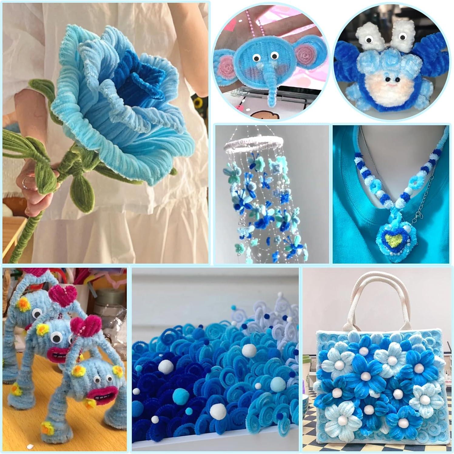 Juego de Suministros para Manualidades TOAOB 200pcs Limpiapipas y Ojos Móviles