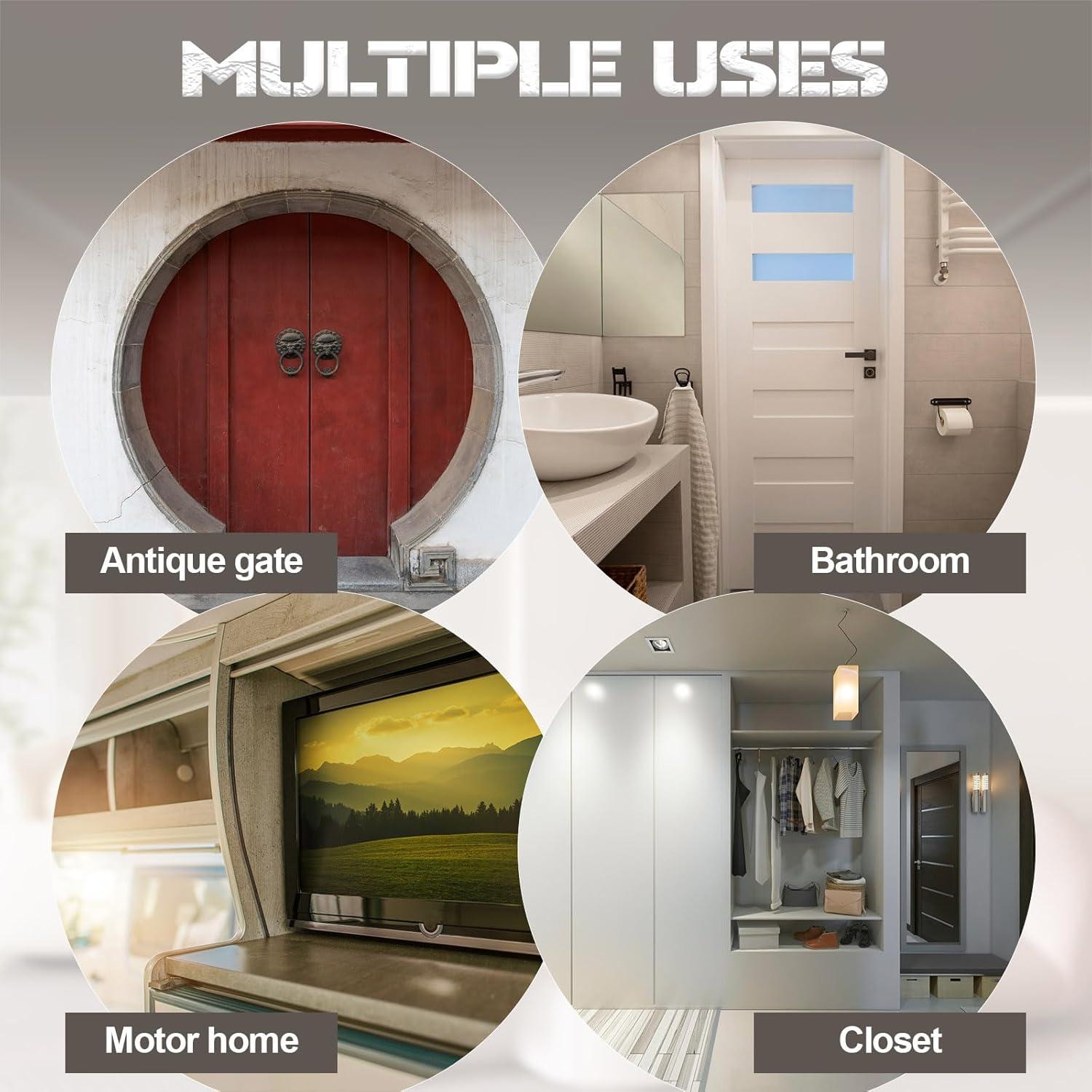 Cerraduras de Puerta de Gabinete Lounsweer 8 Pcs Latón Negro