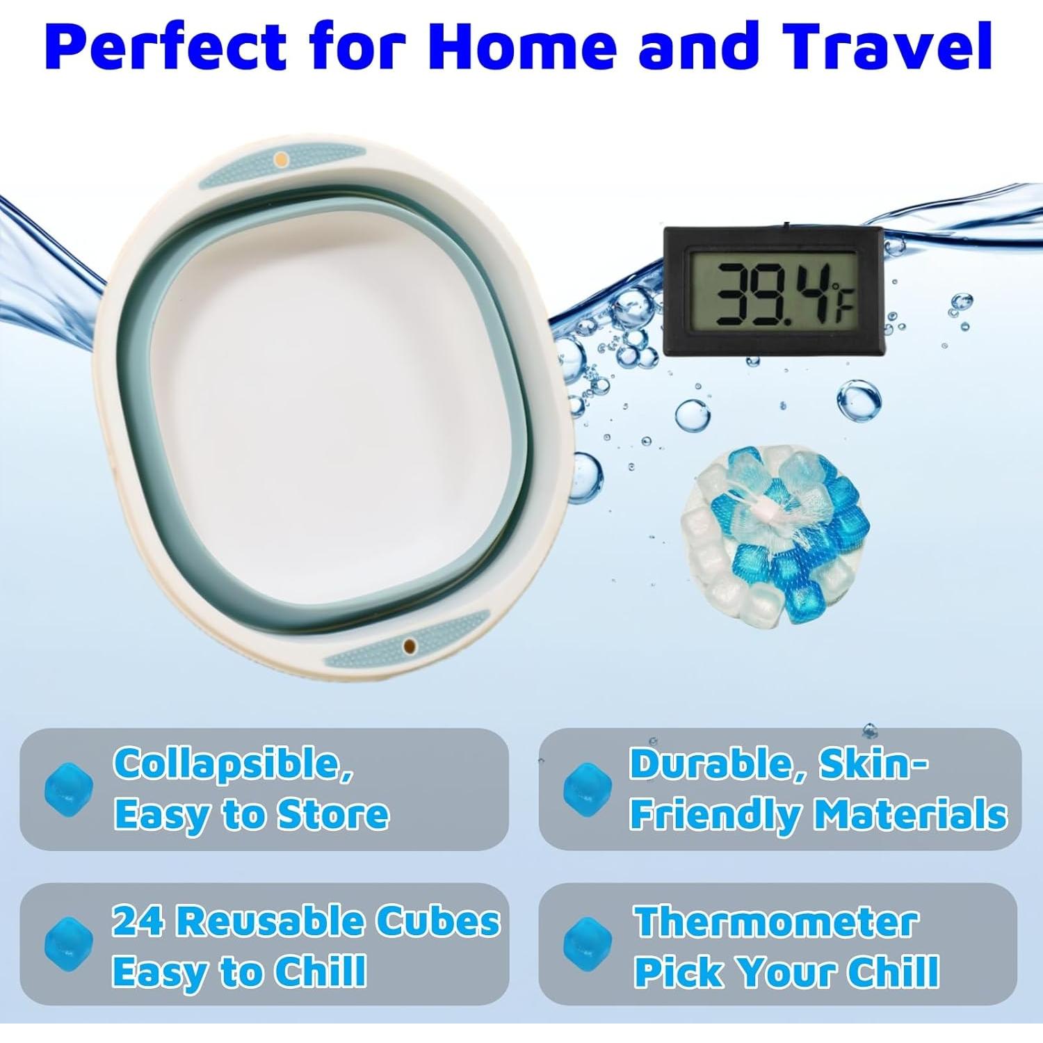 Tazón de Inmersión Fría Facial ianjetty Azul 28x11x30.5cm