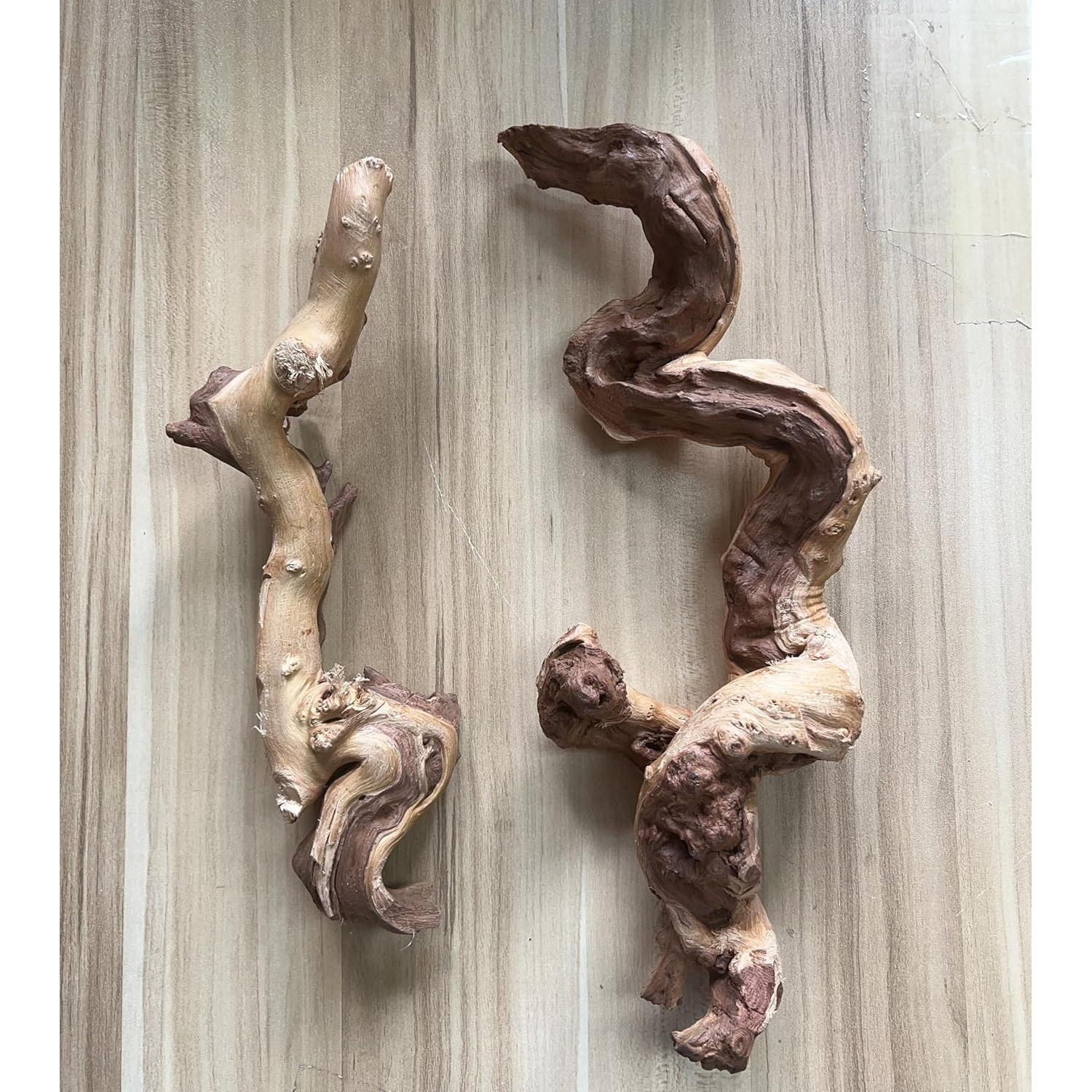 Madera Flotante Natural para Acuario y Reptiles - 4 Piezas 10-15cm