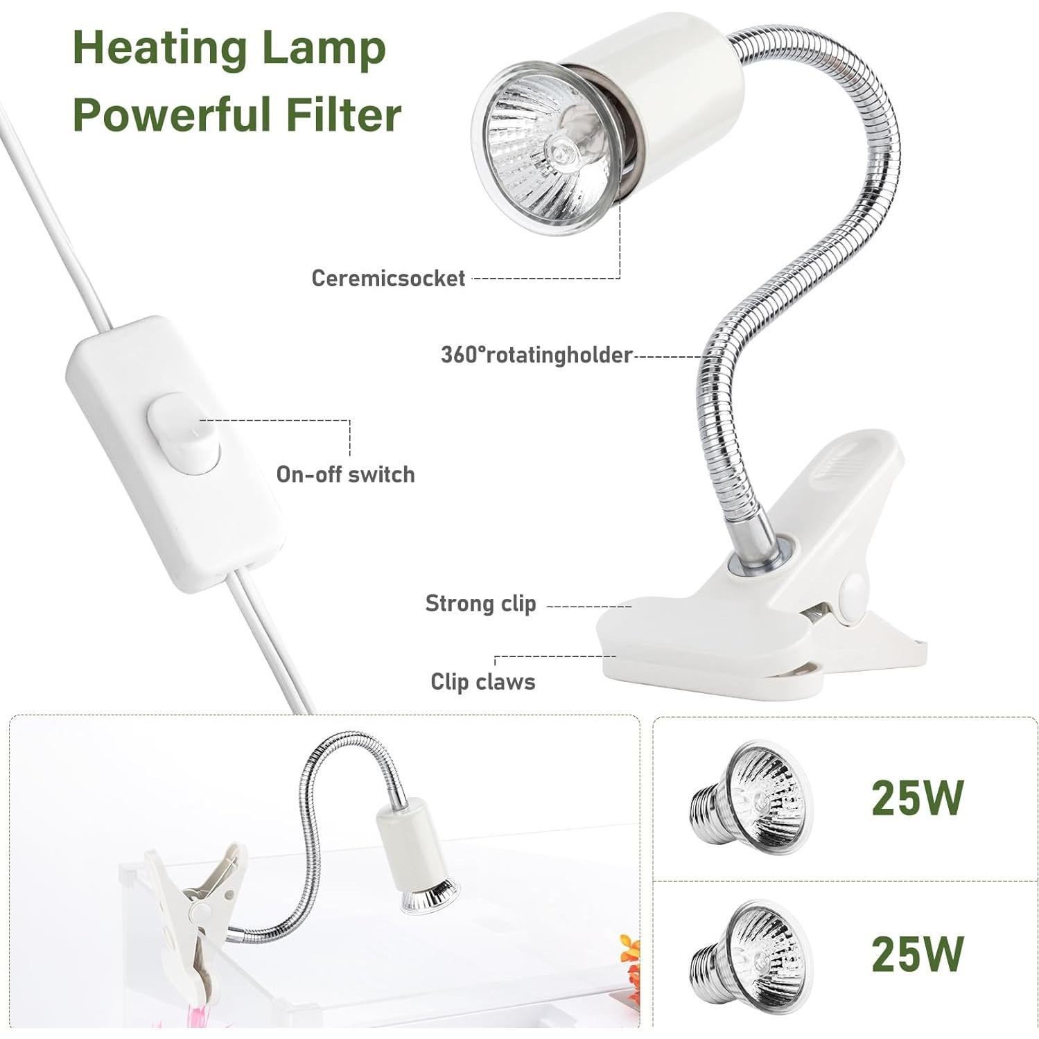 Tanque de Tortugas Geegoods con Luz y Bomba de Agua 39.9x30x25.4cm