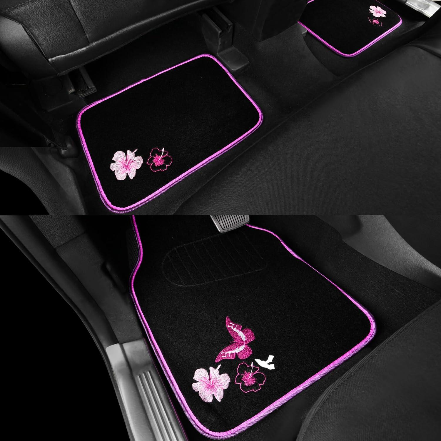 Juego Completo de Fundas de Asiento y Tapetes CAR PASS - Mariposa