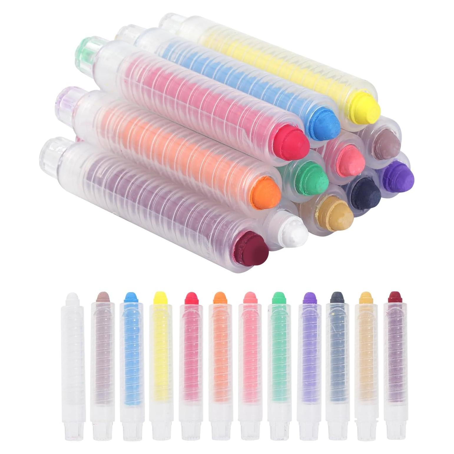 Tiza Sin Polvo DODHEG 12 Pcs Multicolor para Pizarrón