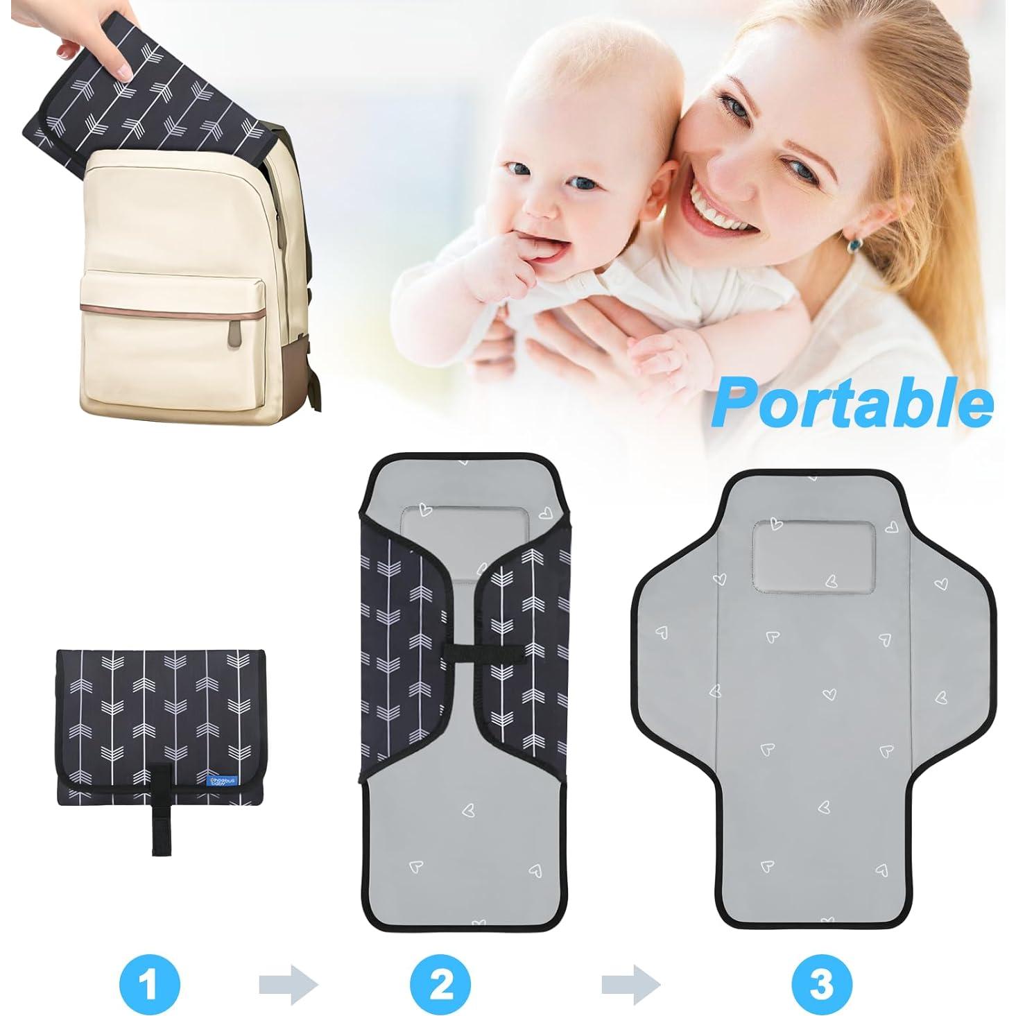 Almohadilla de Cambio Portátil PHOEBUS BABY Negra 66x53 cm