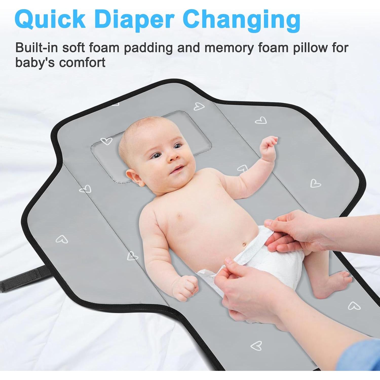 Almohadilla de Cambio Portátil PHOEBUS BABY Negra 66x53 cm