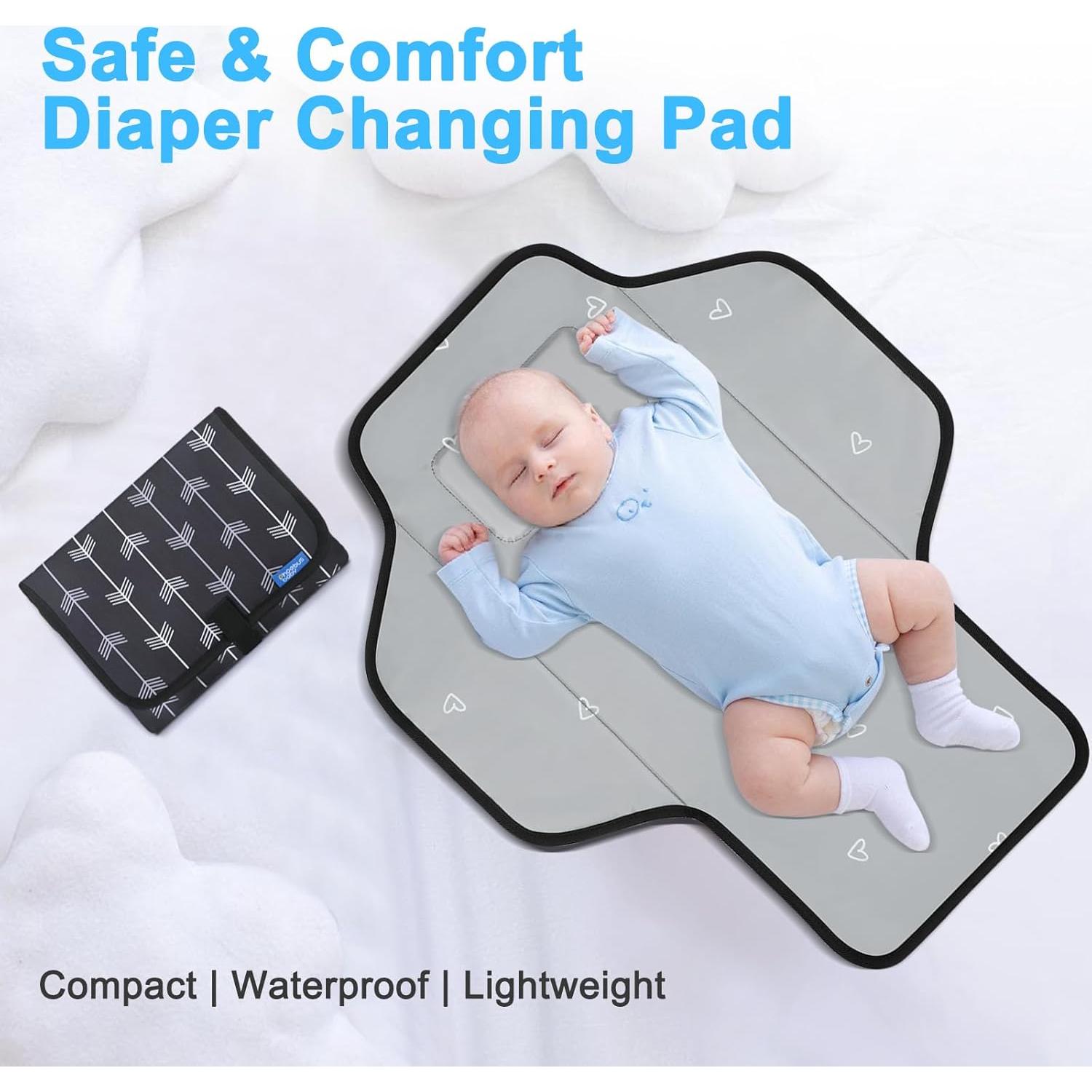 Almohadilla de Cambio Portátil PHOEBUS BABY Negra 66x53 cm