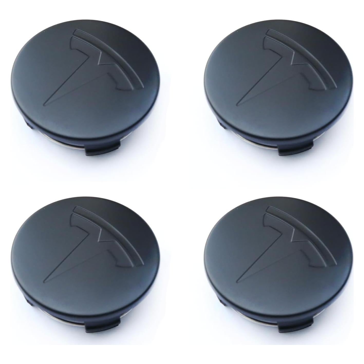 Kit de Tapas Centrales de Rueda Tesla Model 3 y Y - Negro Mate