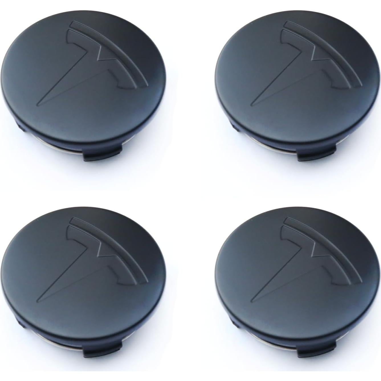 Kit de Tapas Centrales de Rueda Tesla Model 3 y Y - Negro Mate