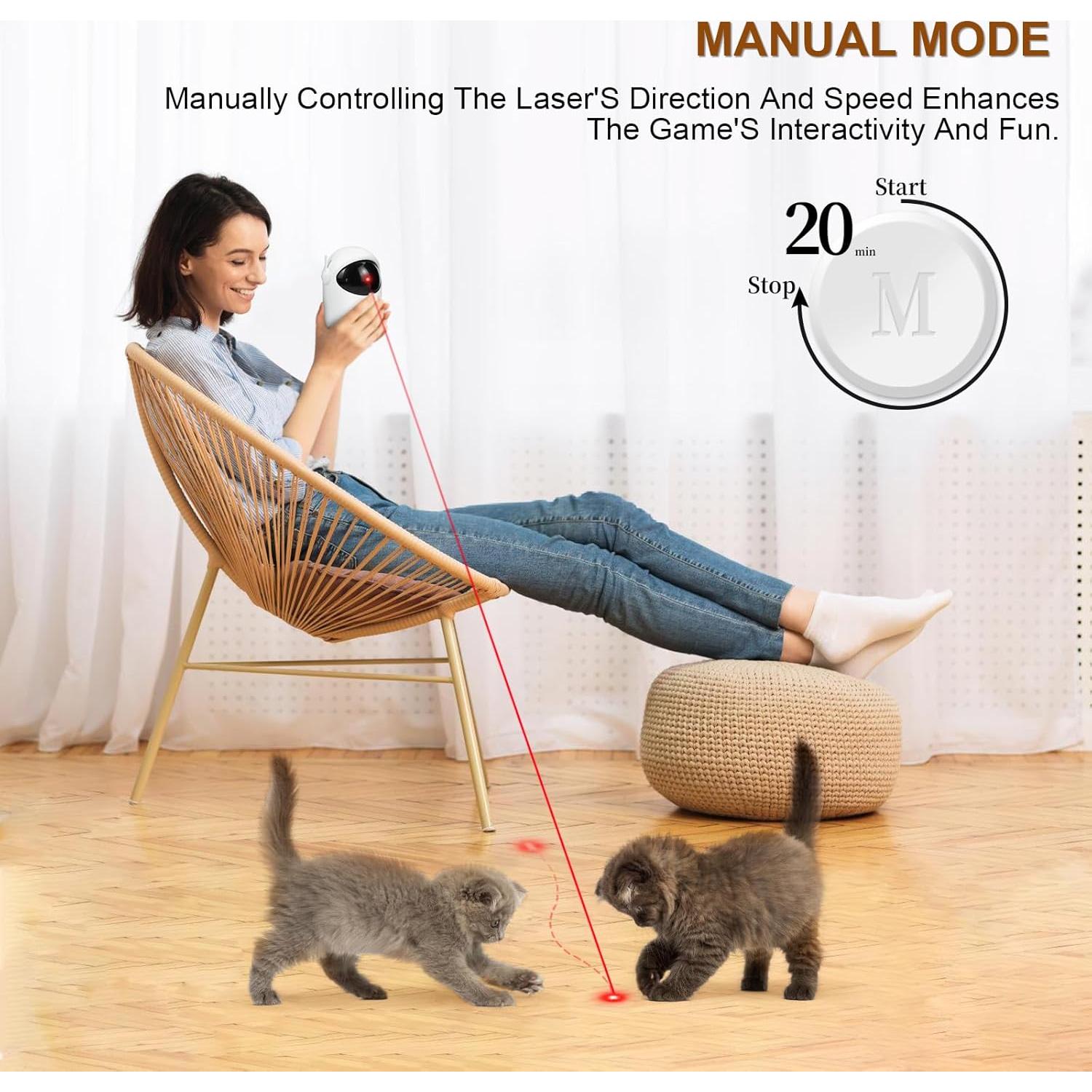 Juguete láser para gatos Simxihong C50-A 3 modos ajustables