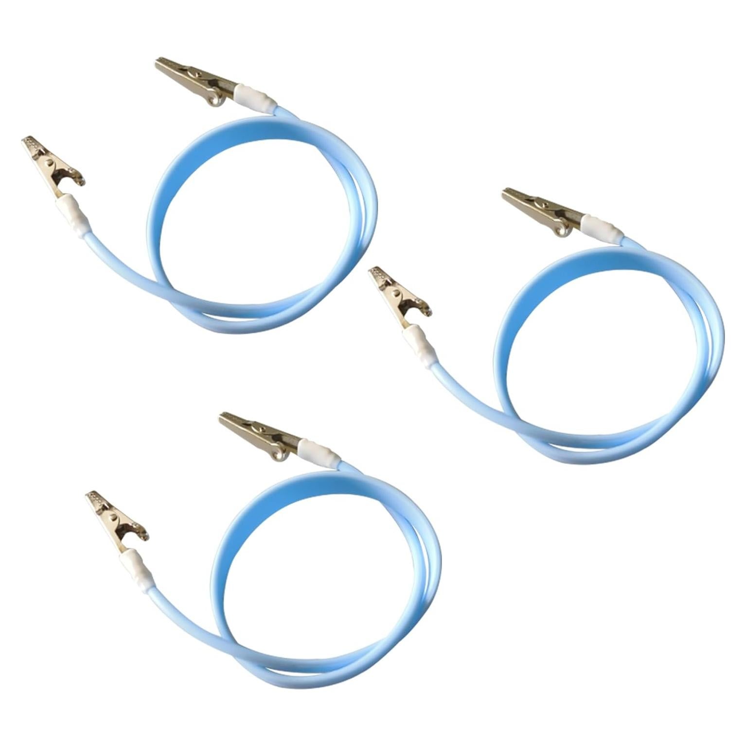 3 Clips para Baberos Dentales LXLVOUEG de Silicona Azul