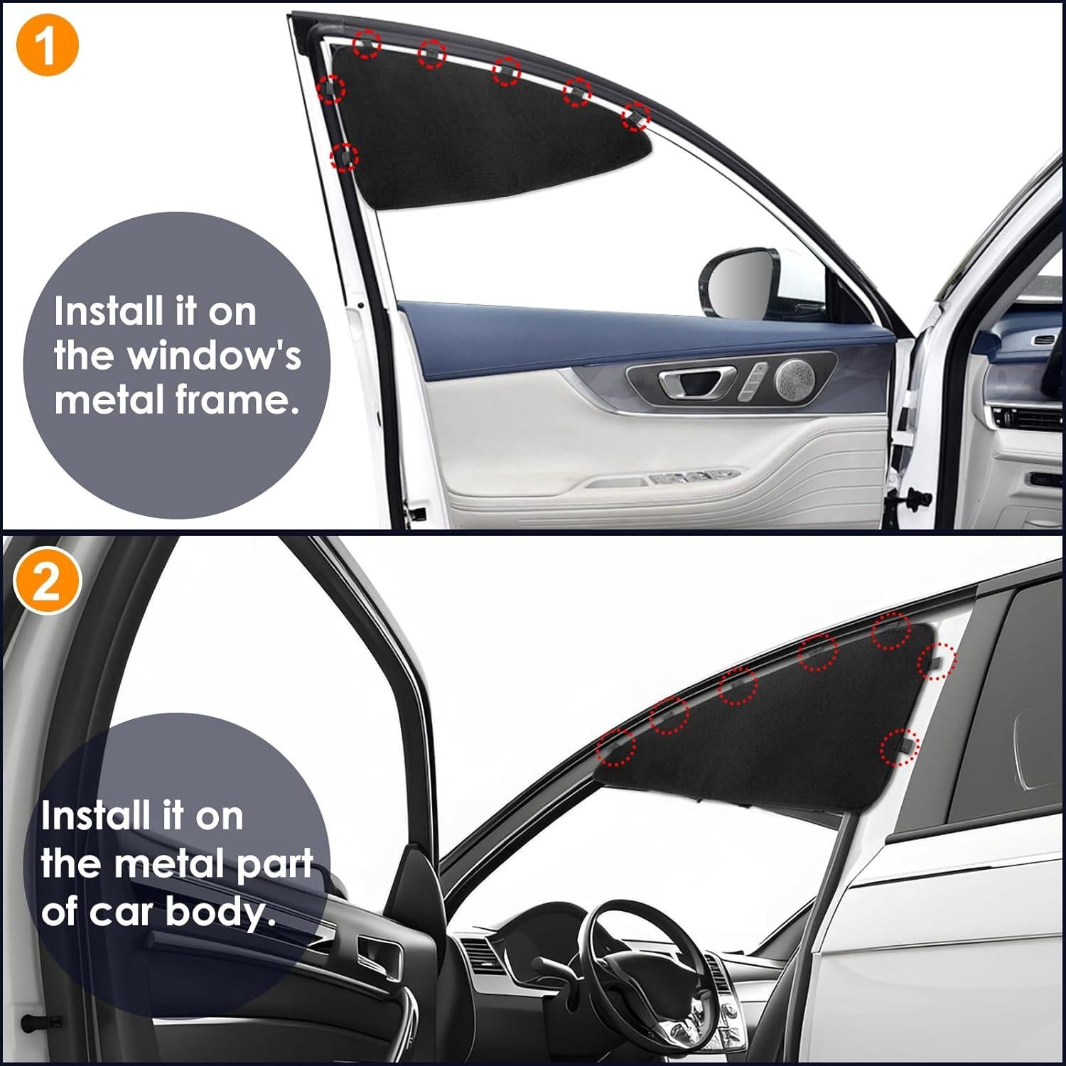 Sombrillas Magnéticas para Ventanas de Coche LSTRAGY 53x28 cm