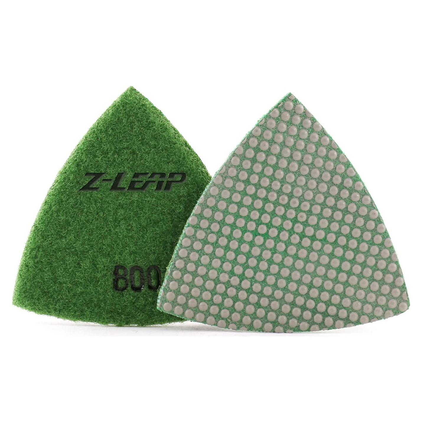 Discos de Lijado Triangulares Z-LEAP 80mm Grano 800 - 2 Pcs