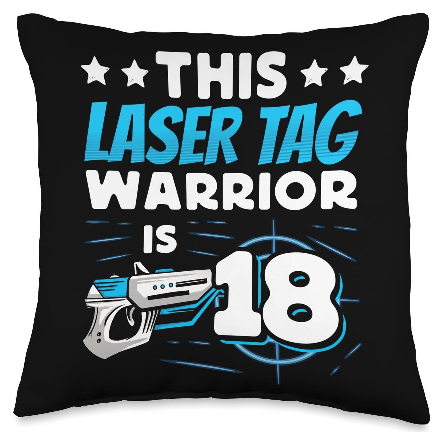 Cojín de Lanzamiento Laser Tag Cumpleaños 18 Cool Game Player