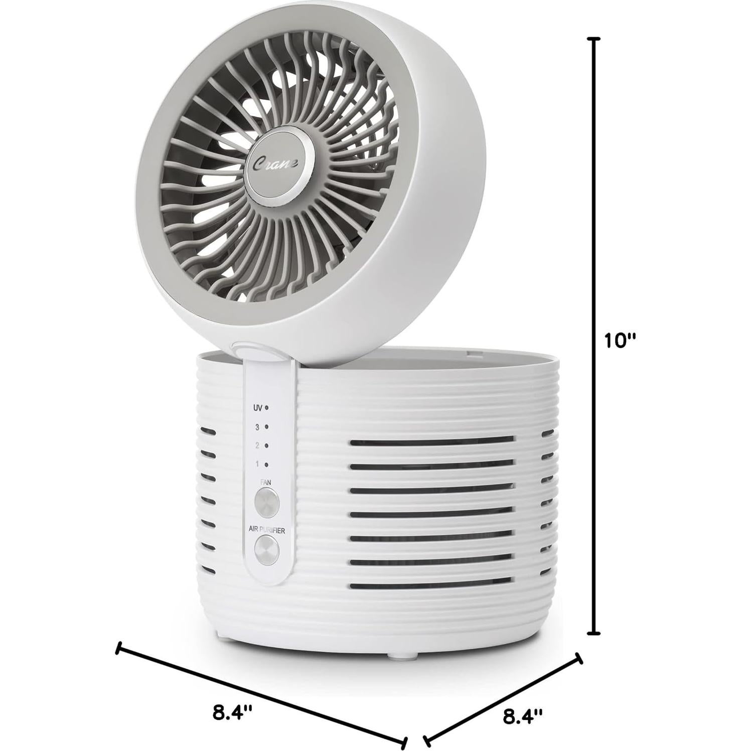 Ventilador Purificador de Aire Crane 2-en-1 HEPA 1.28 kg