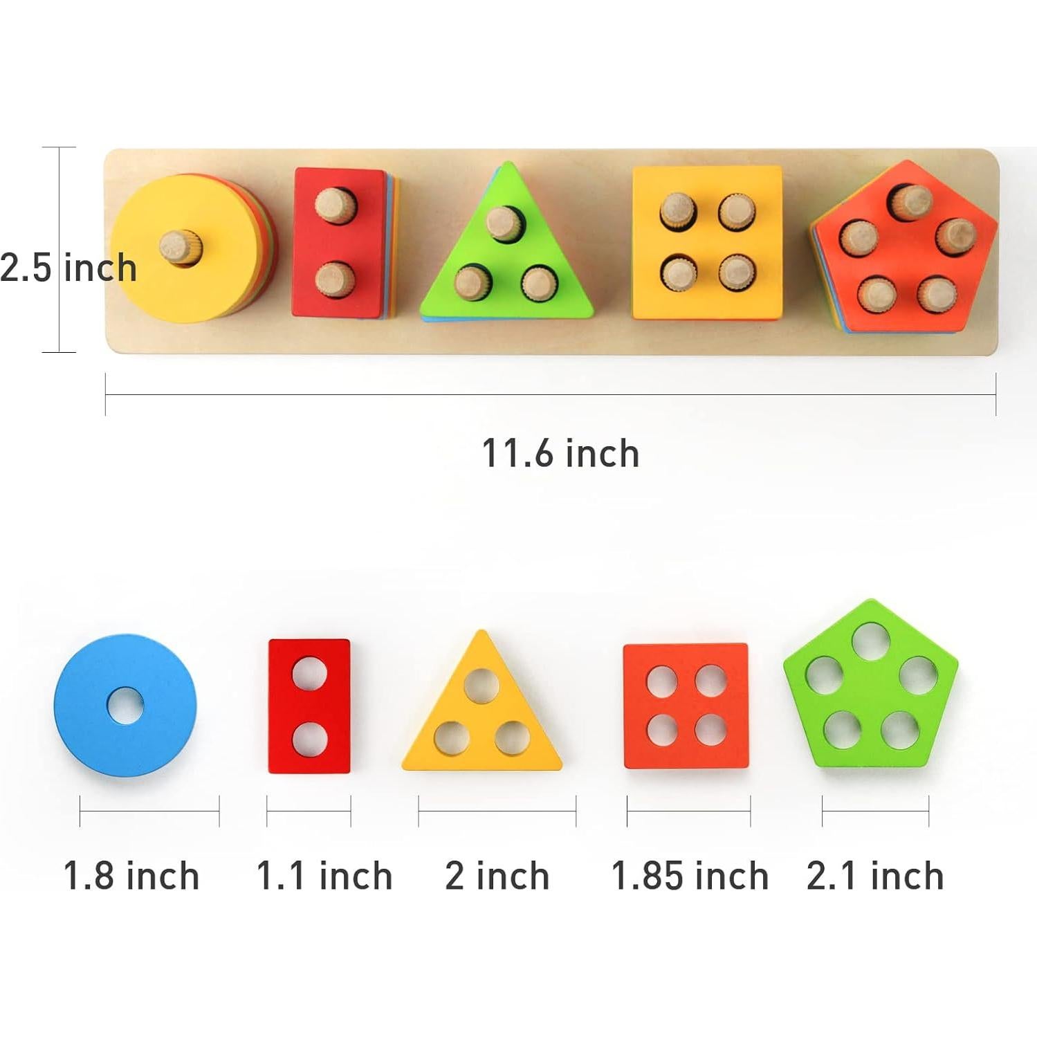 Juguete de Clasificación de Madera WOOD CITY 5 Formas Educativo