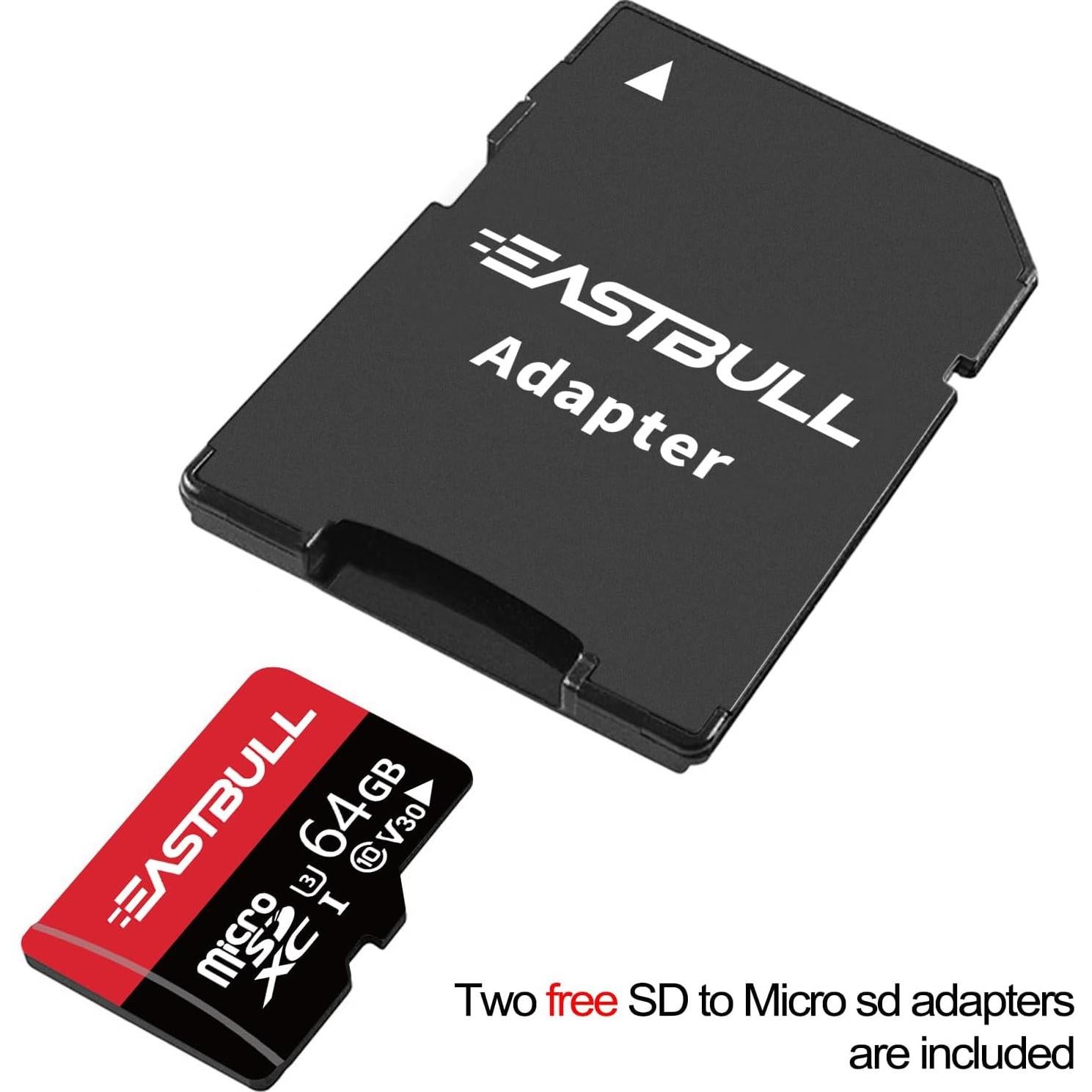 Paquete de 5 Tarjetas Micro SD 64GB EASTBULL UHS-I Clase 10