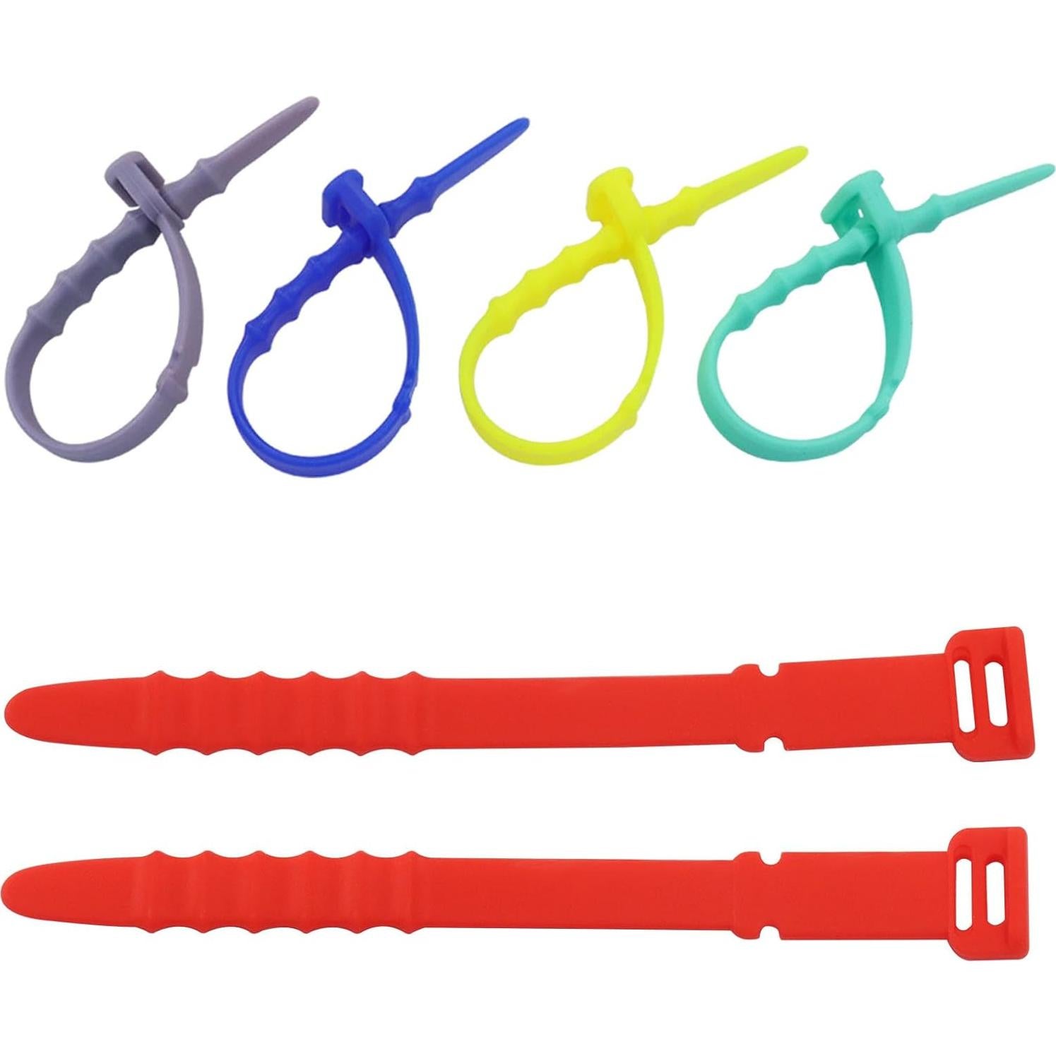 Paquete de 20 Bridas de Silicona Reutilizables Verkelly 111mm