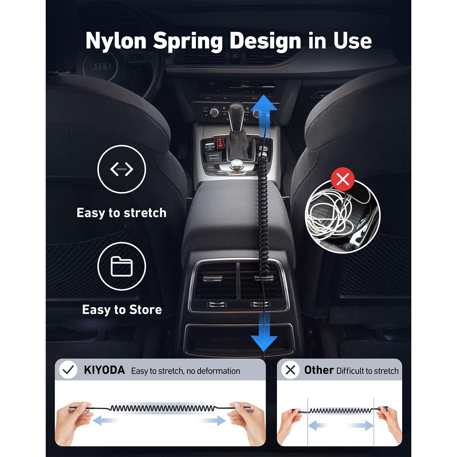 Cable USB C a Lightning 3FT KIYODA 2 en 1 Carga Rápida