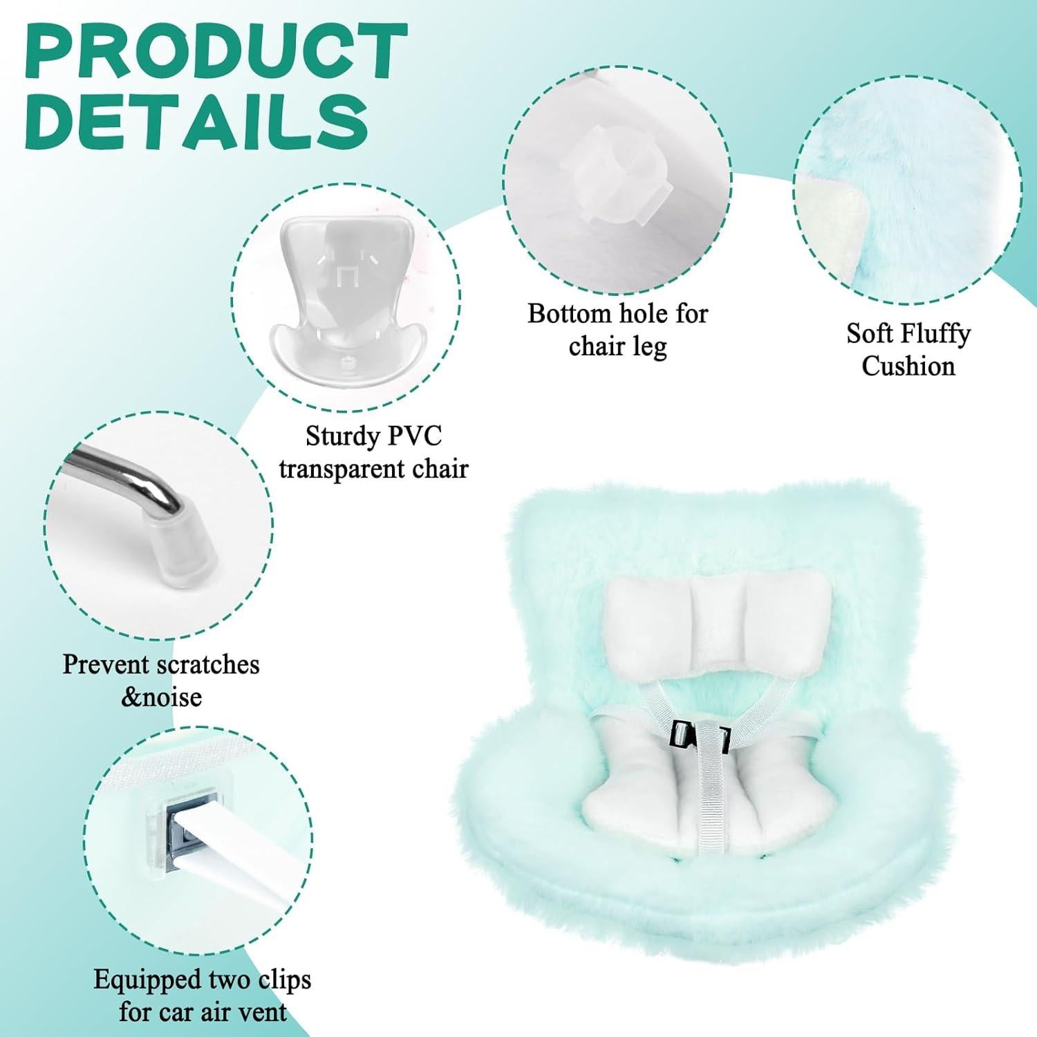 Asiento de Seguridad para Muñecas COG34045 Azul 16cm