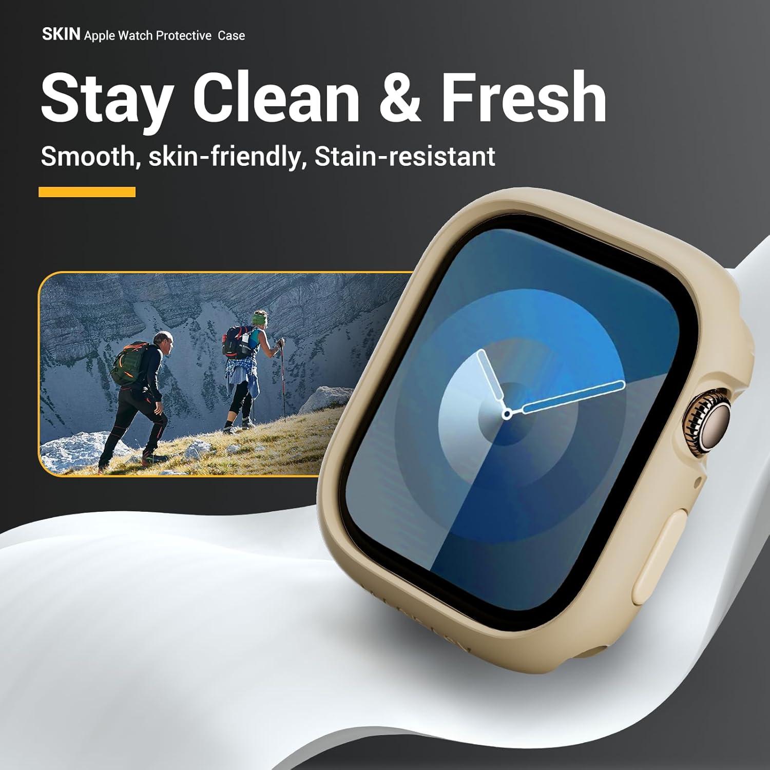Funda Protectora MAGEASY para Apple Watch 41mm - Silicona Negra